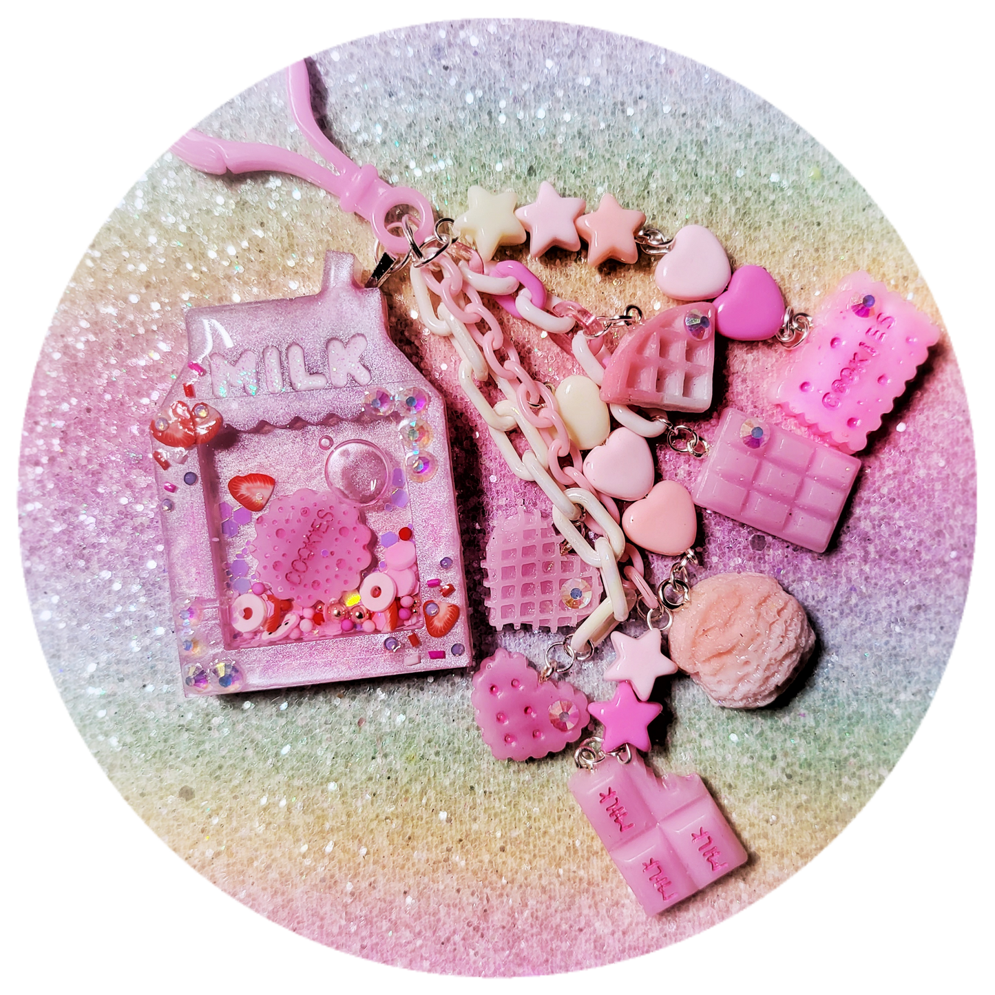 Milk and Cookies Bag Charm