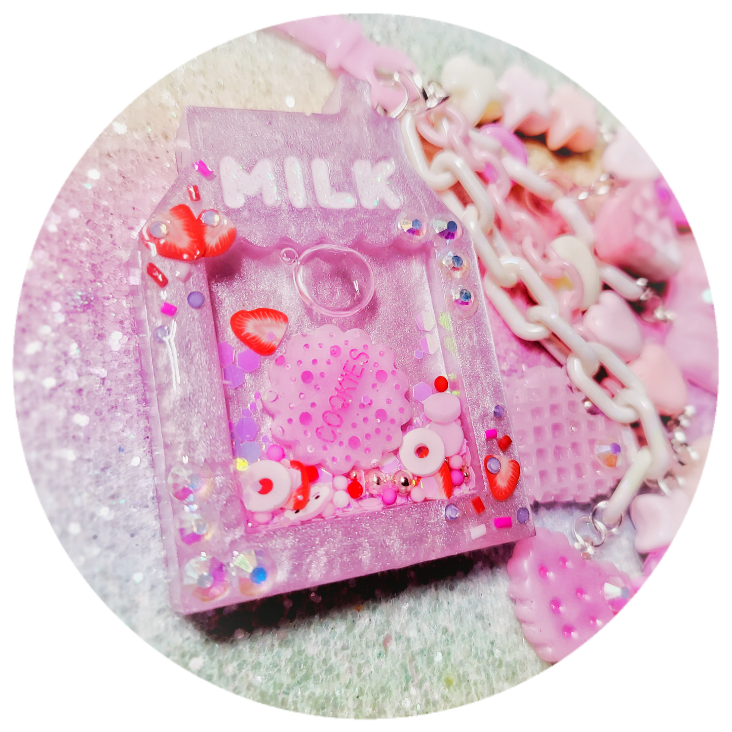 Milk and Cookies Bag Charm