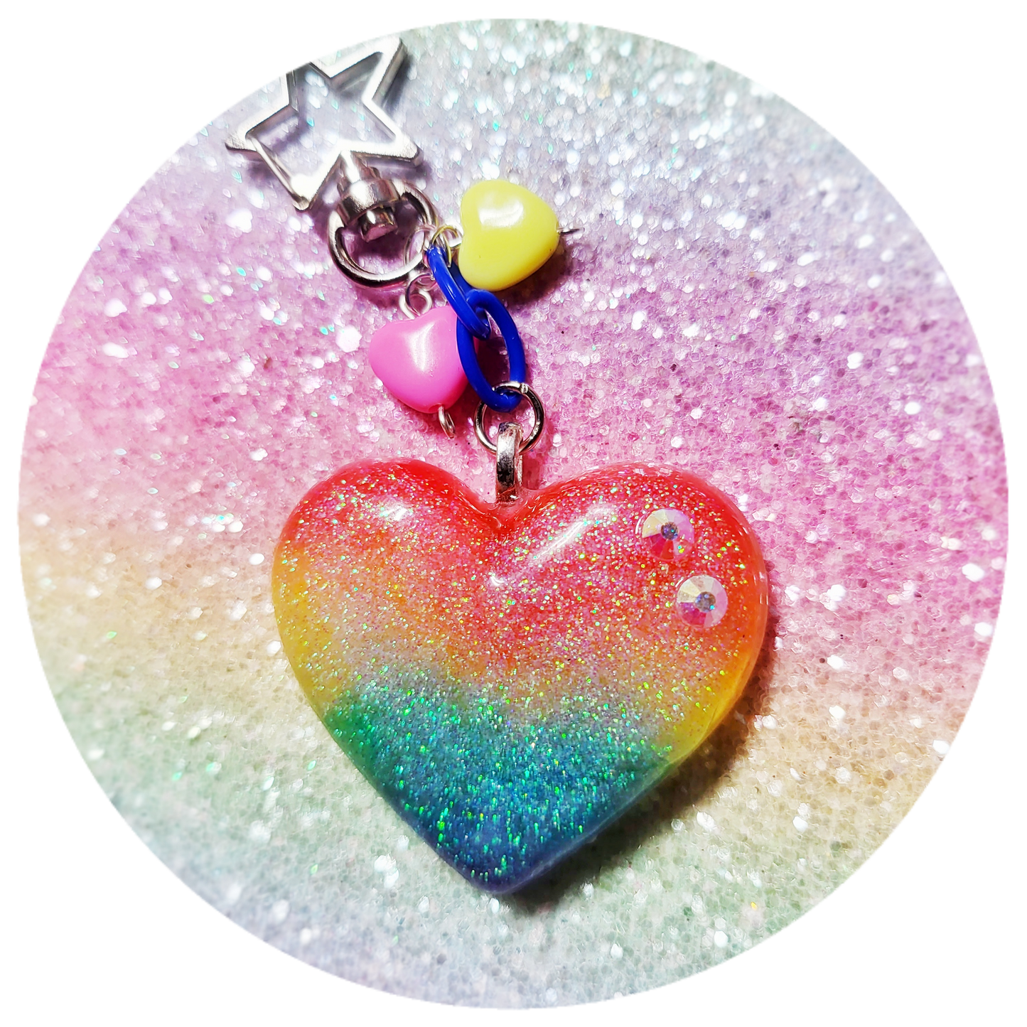 Puffy Heart Keychain