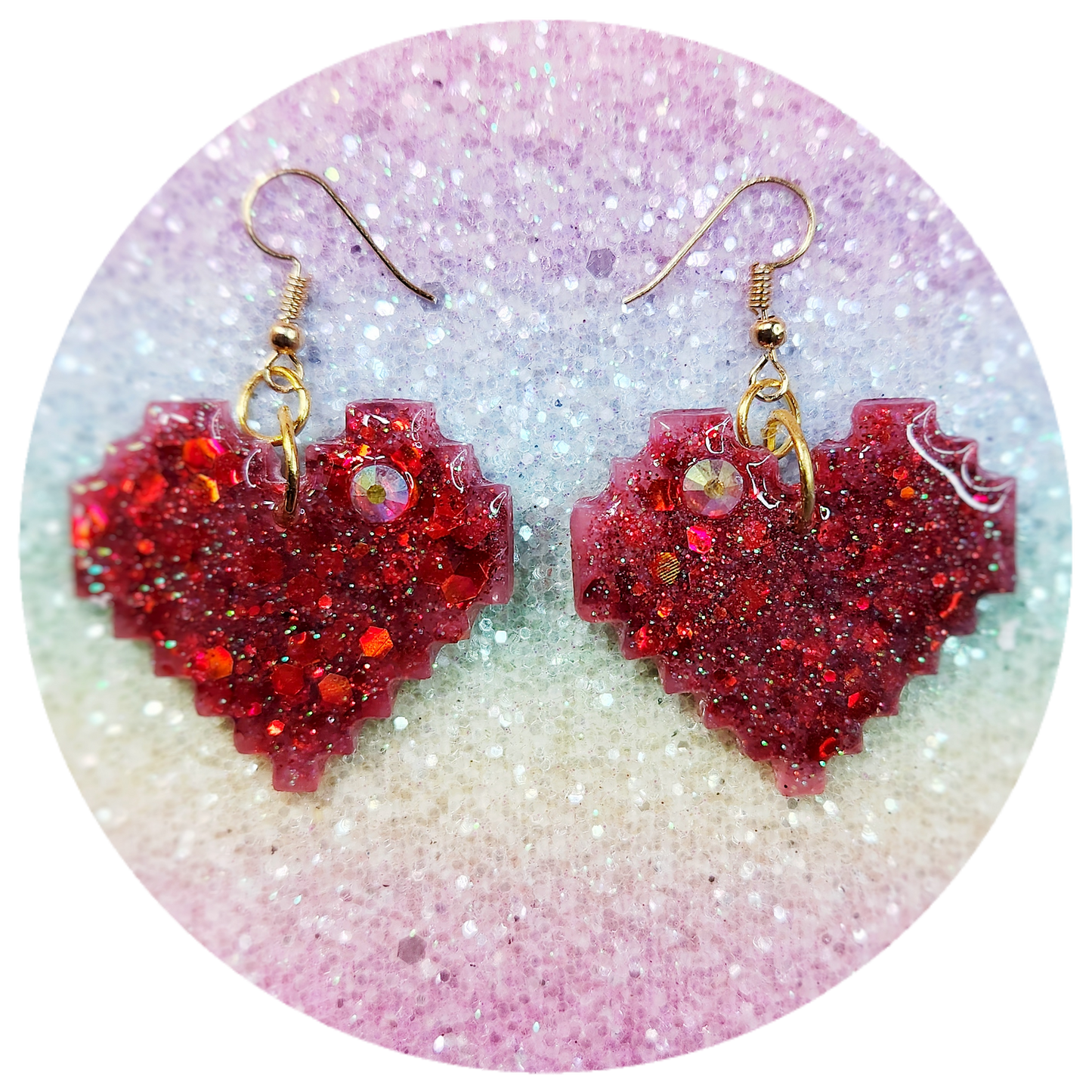 Pixel Heart Earrings