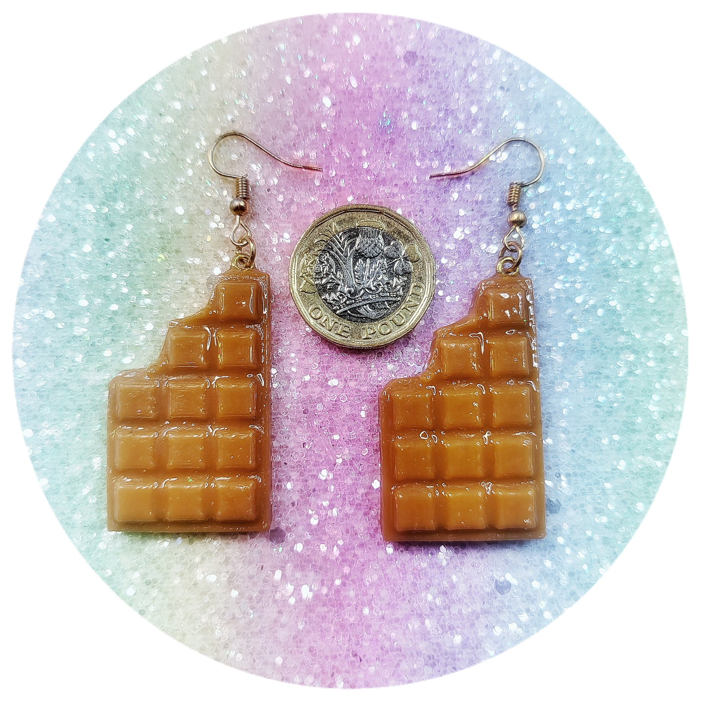 Chocolate Piece Earrings