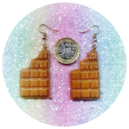 Chocolate Piece Earrings