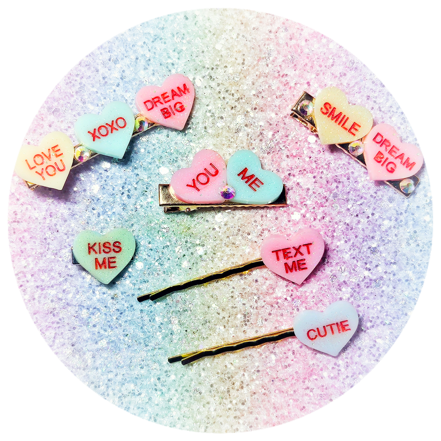 Sweetheart Hair Clips